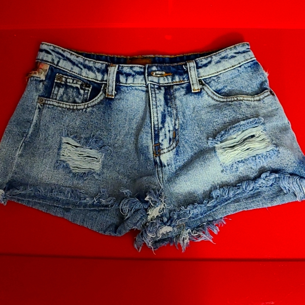 Womans/Juniors Distressed Denim  Shorts Sz XS